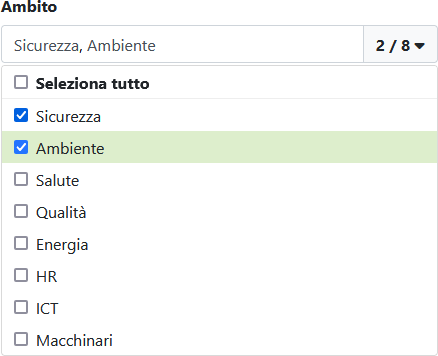 Campo a selezione multipla