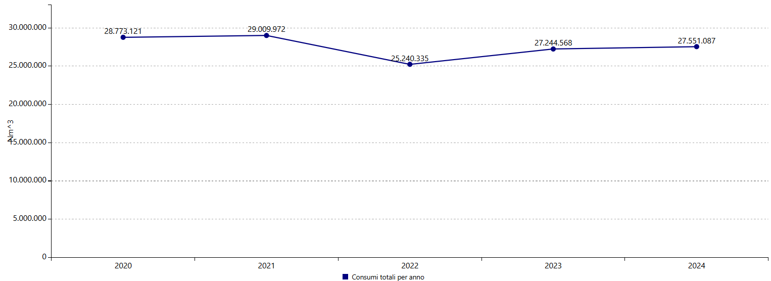 Grafico consumo metano