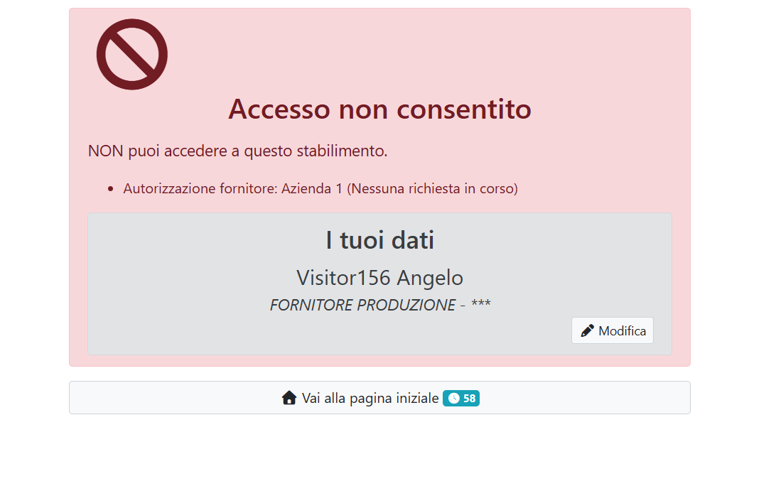 Accesso non consentito