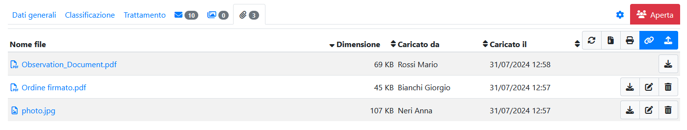 Scheda allegati