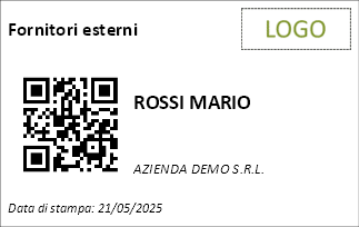 Esempio di badge