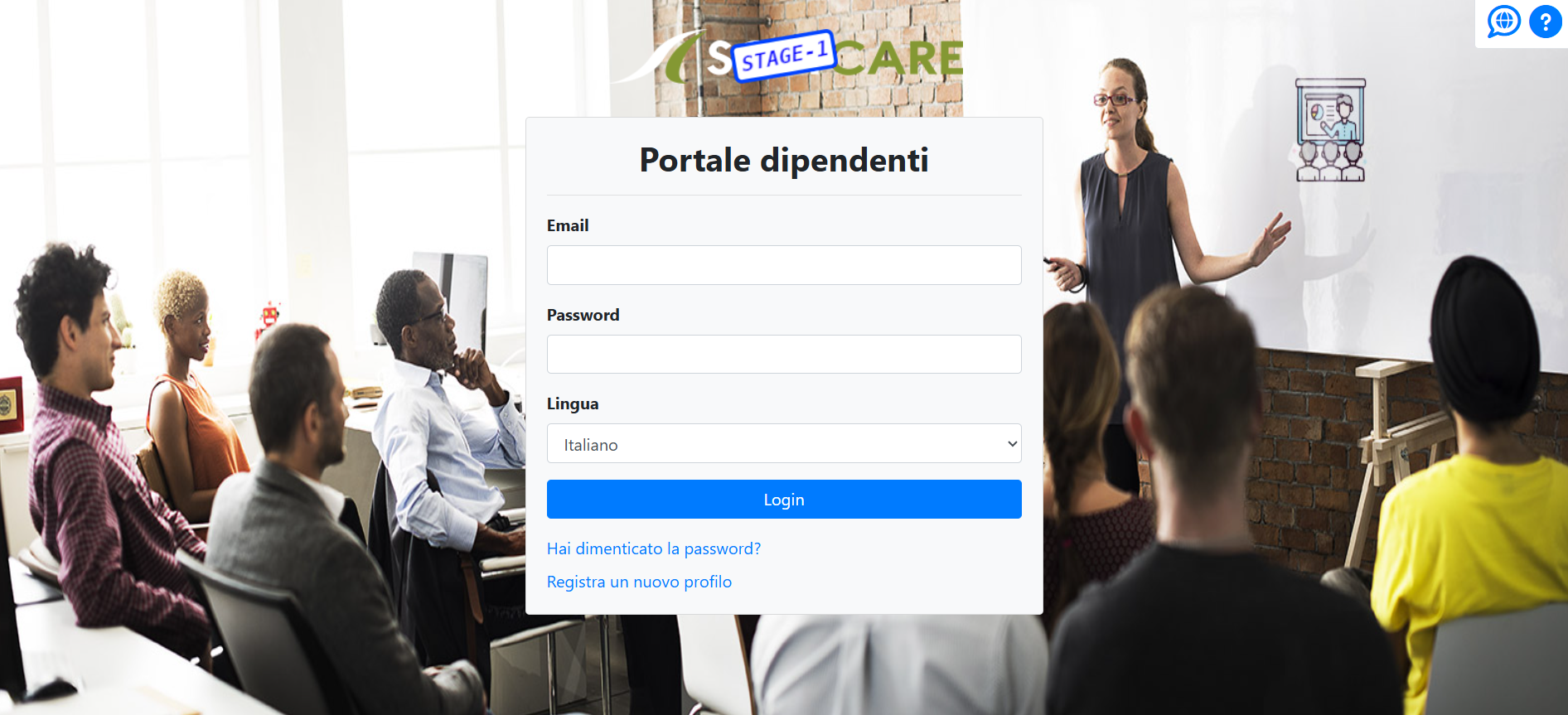 Pagina di accesso