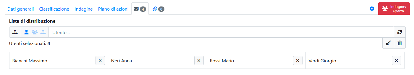 Lista distribuzione