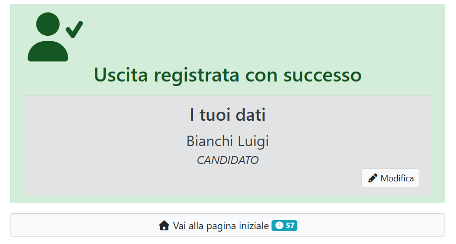 Uscita confermata